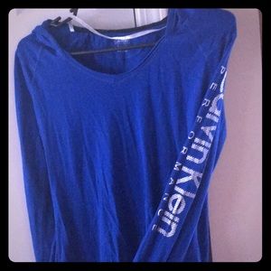 Calvin Klein Quick Dry Lightweight Blue Hoodie